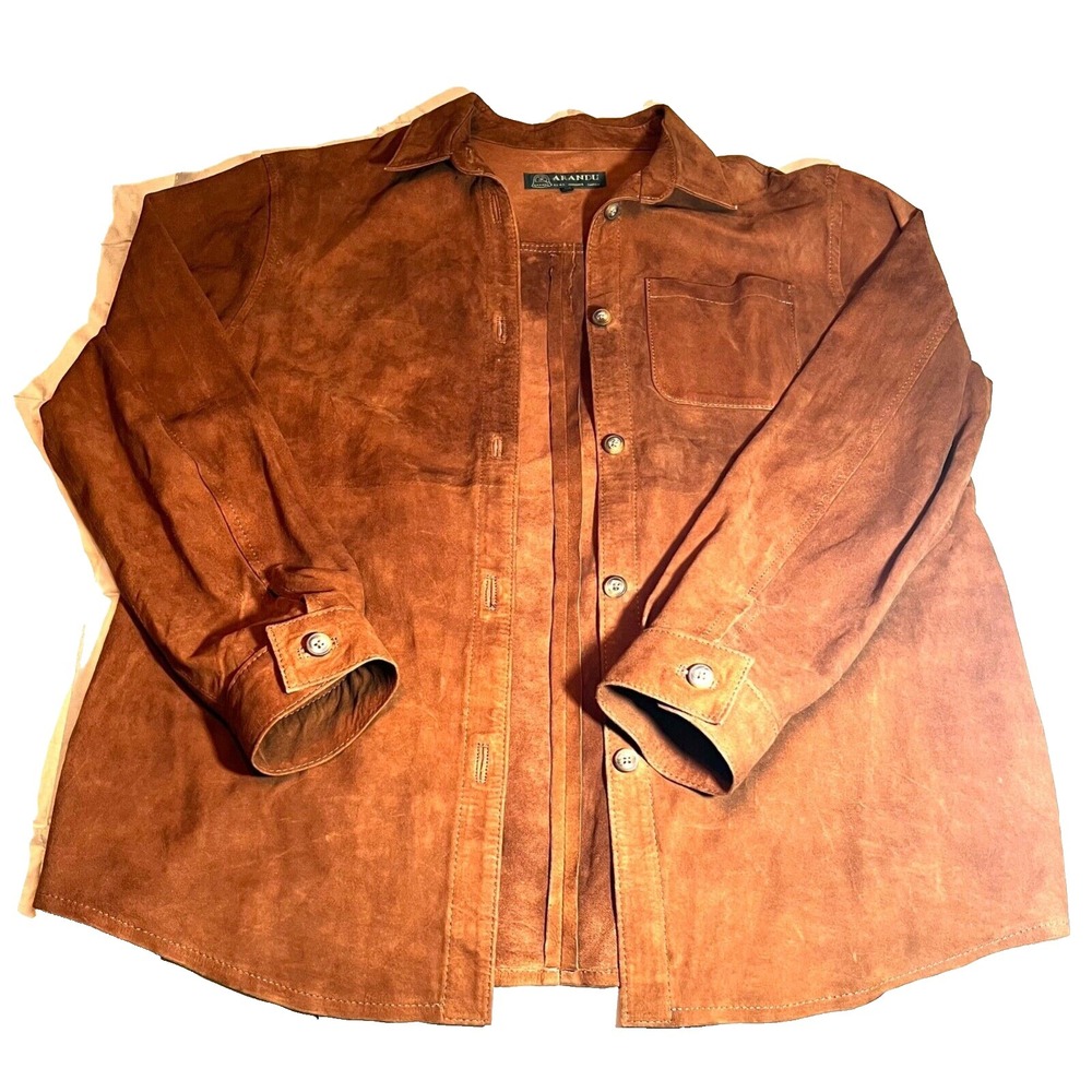 Women's ARANDU  Habano Suede Shirt XL Old Money Mob Wife